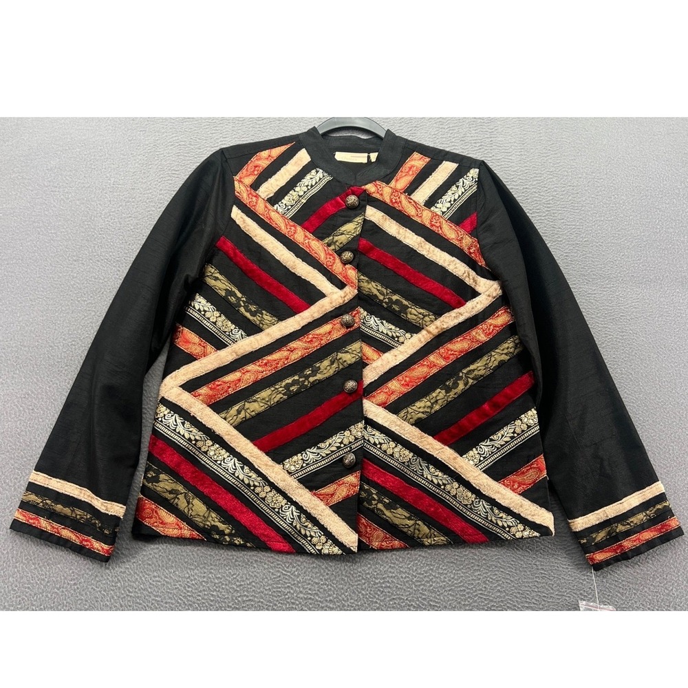Choices Patchwork Velvet Brocade Jacket Women's B… - image 1